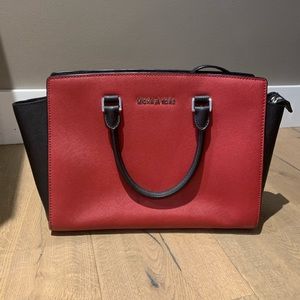 Michael Kors Red and Black Purse